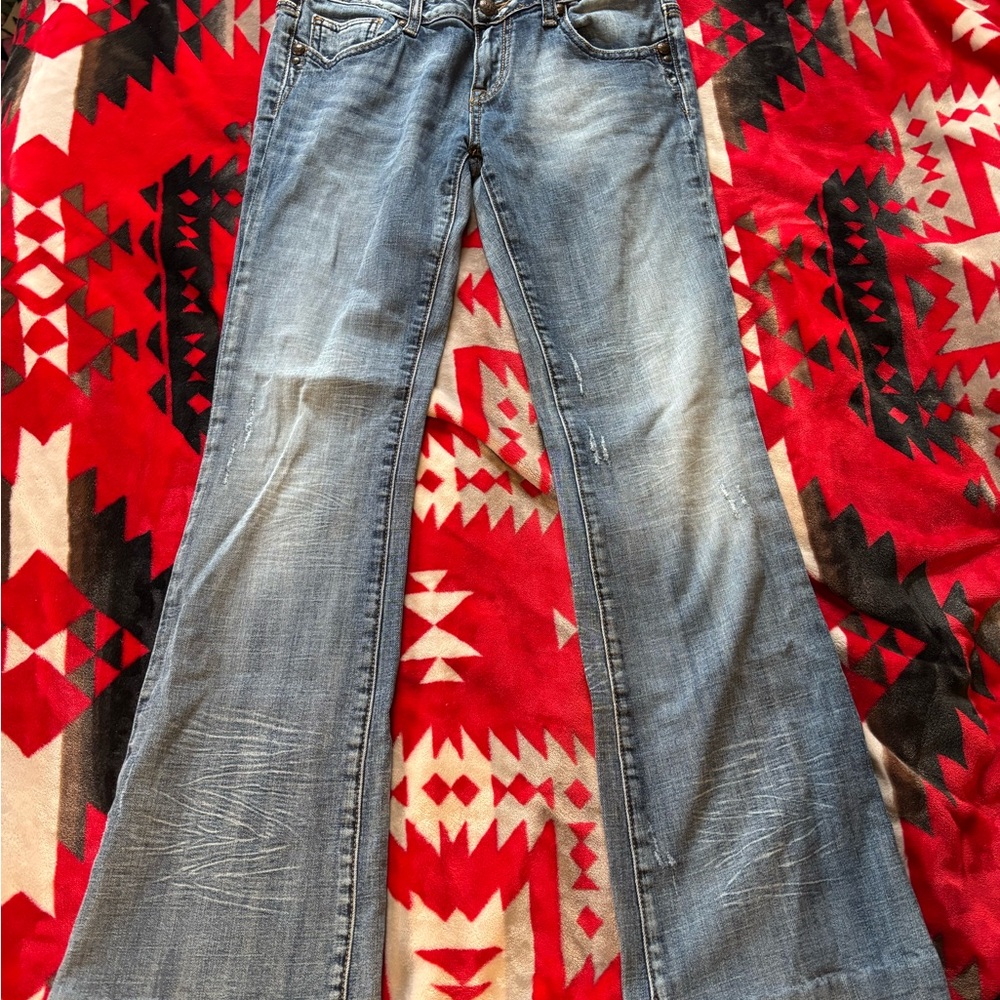 Express Light Blue Flare Jeans